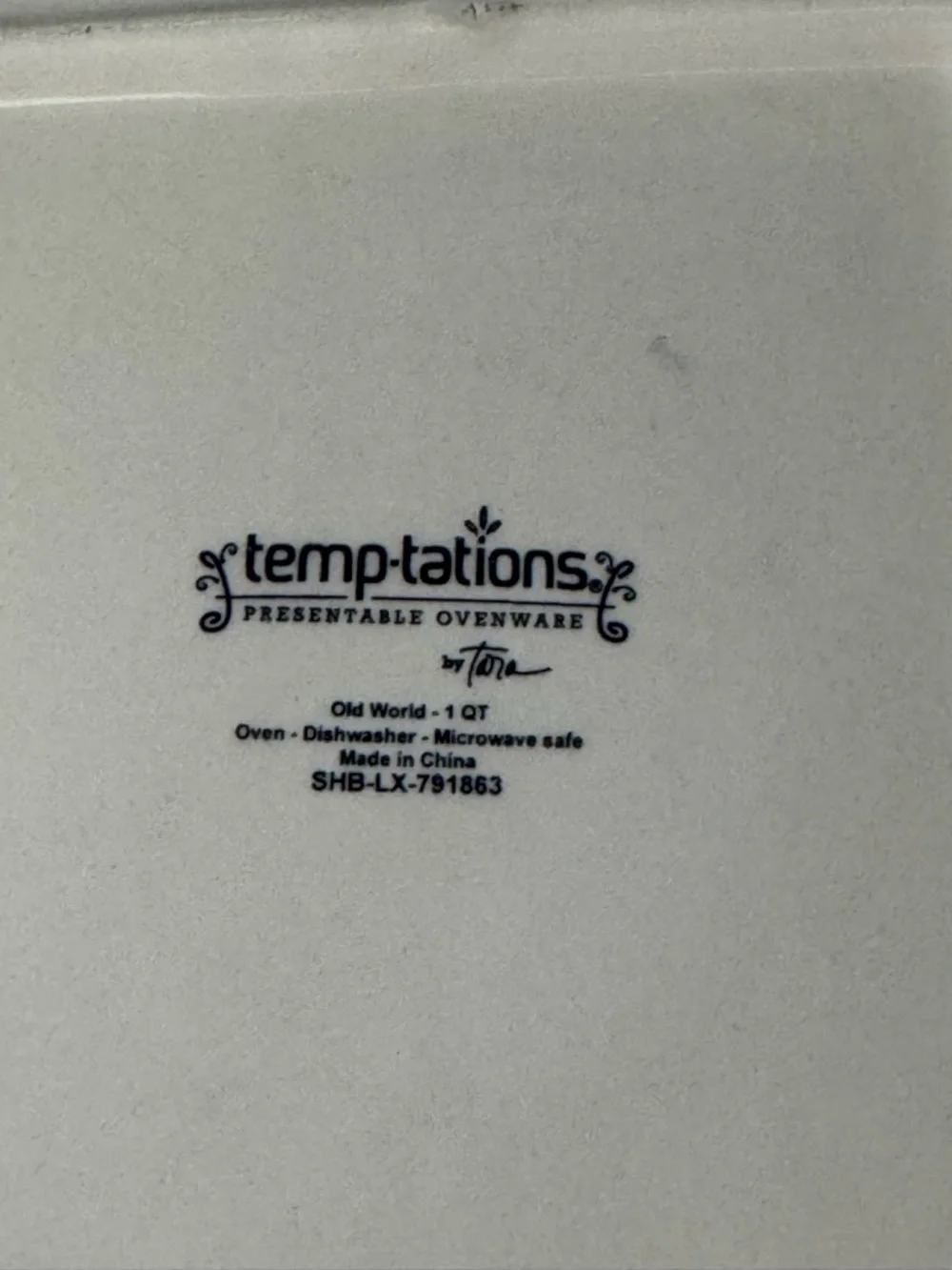 Temptations Old World Ceramic Serving Tray Floral Leaf Pattern